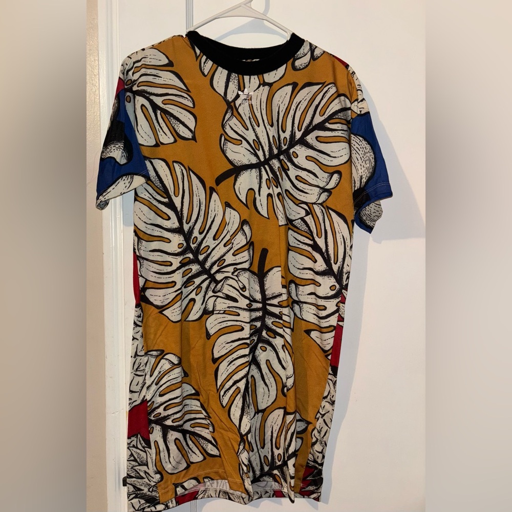 Adidas Tropical Leaf Print T-Shirt